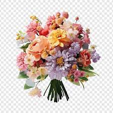 free psd flower bouquet isolated on