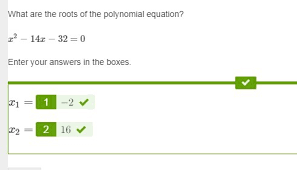 Polynomial Equation X2 14x 32 0