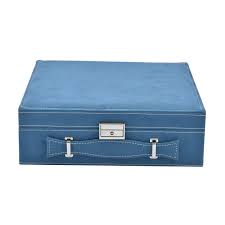 royal blue velvety box organizer