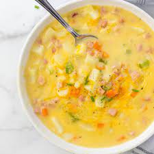 cheesy ham and potato soup simply