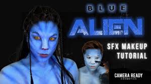 avatar blue alien makeup look sfx