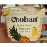 chobani greek yogurt pineapple on the