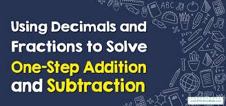 Solve One Step Addition And Subtraction