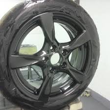 Gloss Black Alloy Wheel Painting