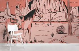Cowgirl Horse Wallpaper Mural Hovia Ie