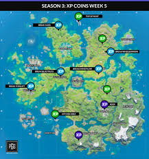 Of course, you've got to find them before you can collect them, so here's where to grab. Fortnite Season 3 Xp Coin Locations Maps For All Weeks Pro Game Guides