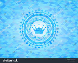 Queen Crown Icon Inside Light Blue Stock Vector Royalty