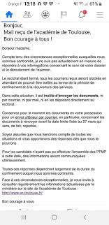 Message de l academie de Toulouse, mais qui doit être le même que d  autres... - Préparation candidat libre cap accompagnant éducatif petit  enfance | Facebook