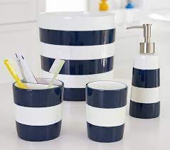 Our large selection includes storage baskets, toiletry sets, laundry hampers and more. Navy Stripe Kids Bathroom Set Pottery Barn Kids