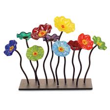 The most popular garden decor high quality for the best price. Rainbow Garden Table Centerpiece By Scott Johnson And Shawn Johnson Art Glass Sculpture Artful Home
