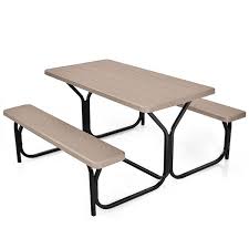 Costway 54 In Picnic Table Bench Set