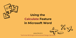 Calculate Feature In Microsoft Word