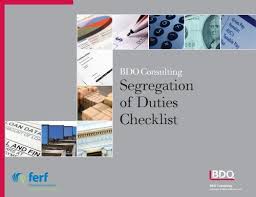 segregation of duties checklist bdo