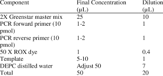 master mix protocol for real time pcr