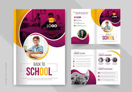 education bifold brochure template design