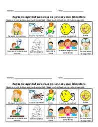 Science Safety Rules Anchor Chart Activity Test Spanish
