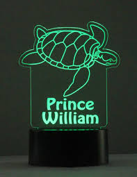 Sea Turtle Night Light Personalized Usb 110v Battery Operated