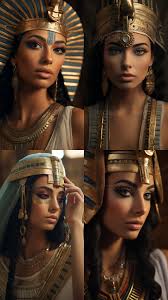 woman applying ancient egypt makeup