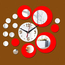 2 Pcs 3d Stereo Decorative Clock