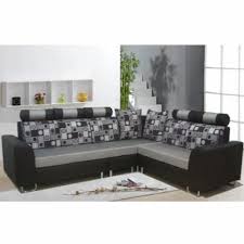 silver leather l shaped corner sofa set