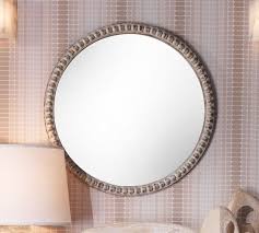 audrey round beaded wood frame wall