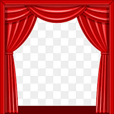 red theater curtain clipart transpa