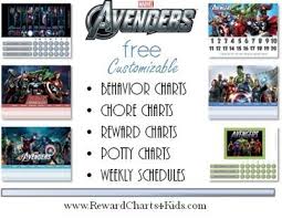 Marvel Avengers Charts Customizable Printable Free