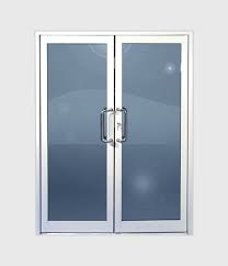 Double Commercial Full View Glass Door