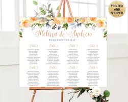 Blue And Blush Seating Chart Seating Charts In 2019