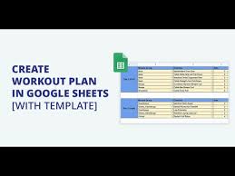 google sheets workout template how to