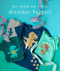 Once you've decided on the arrangement, lay the letters down with the plastic side facing up. Diy Dinosaur T Shirts Onesies Iron On Designs Lia Griffith