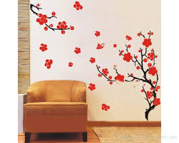 Plum Blossom Flowers And Branches Wall