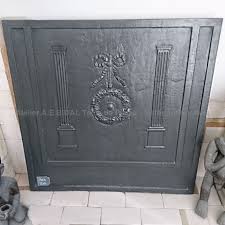 Antique Cast Iron Plate For Fireplace