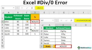 div 0 error in excel a step by step