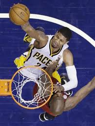 Death, taxes and no we're not going to argue about this, indiana pacers guard paul george had the dunk of the year. Paul George Dunks All Over Chris Bosh Forces Gripping Heat Pacers Series To Game 7