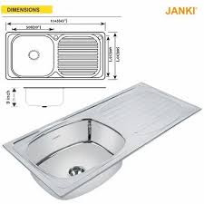 janki single bowl kitchen sink with