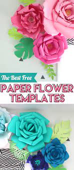 best free paper flower templates