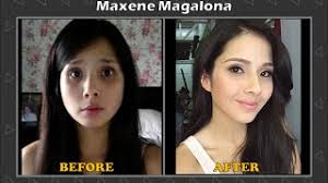 after makeup transformation