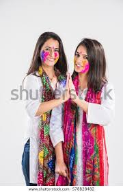 Two Indian Beautiful Girl Namaskar Pose Stock Photo (Edit Now) 578828482
