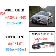 Dla Mazda 6 Mazda6 2002 2003 2004 2005 2006 2007 GG1 akcesoria samochodowe  wycieraczka przedniej szyby ostrza szczotki kuter U typ J hak - AliExpress  Samochody i motocykle