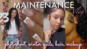 winter maintenance vlog nails hair
