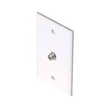 Eagle Coax Wall Plate F Type Jack White