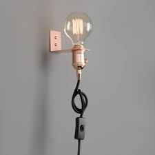 Antique Holder Plug In Wall Lamp Sconce