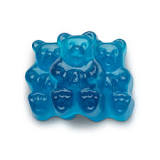 What flavor is the light blue Albanese gummy bear?