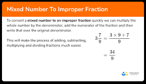 mixed number to improper fraction