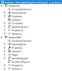 sharing appsettings json configuration