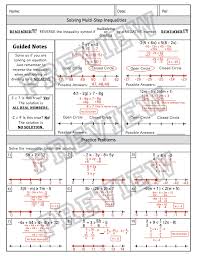 Solving Multi Step Inequalities Guided