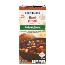 save on food lion beef broth fat free
