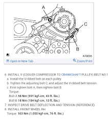 what are the alternator belt bolt specs
