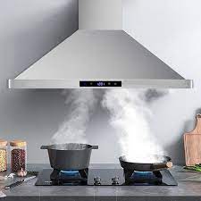30 In 700 Cfm Wall Mount Ducted Range Hood Silver In Stainless Steel Touch Control 3 Sd Stove Vent